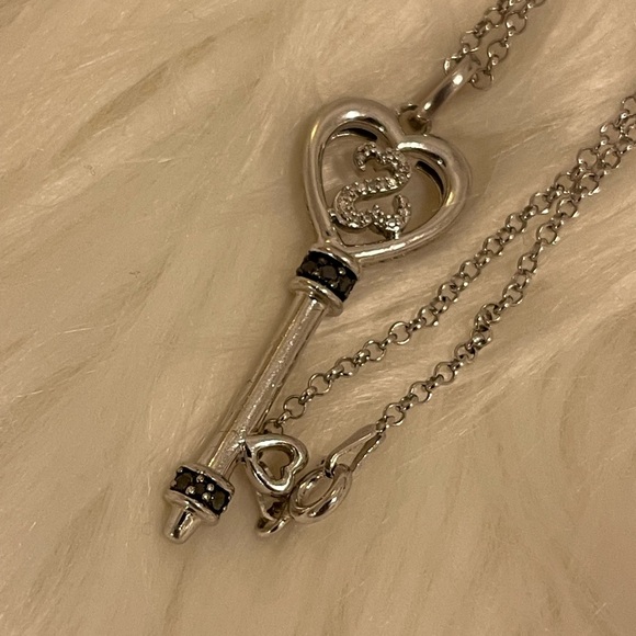 Open Hearts by Jane Seymour 0.065 CT. T.W. Black Diamond Pendant + 20” chain 925 - Picture 13 of 13